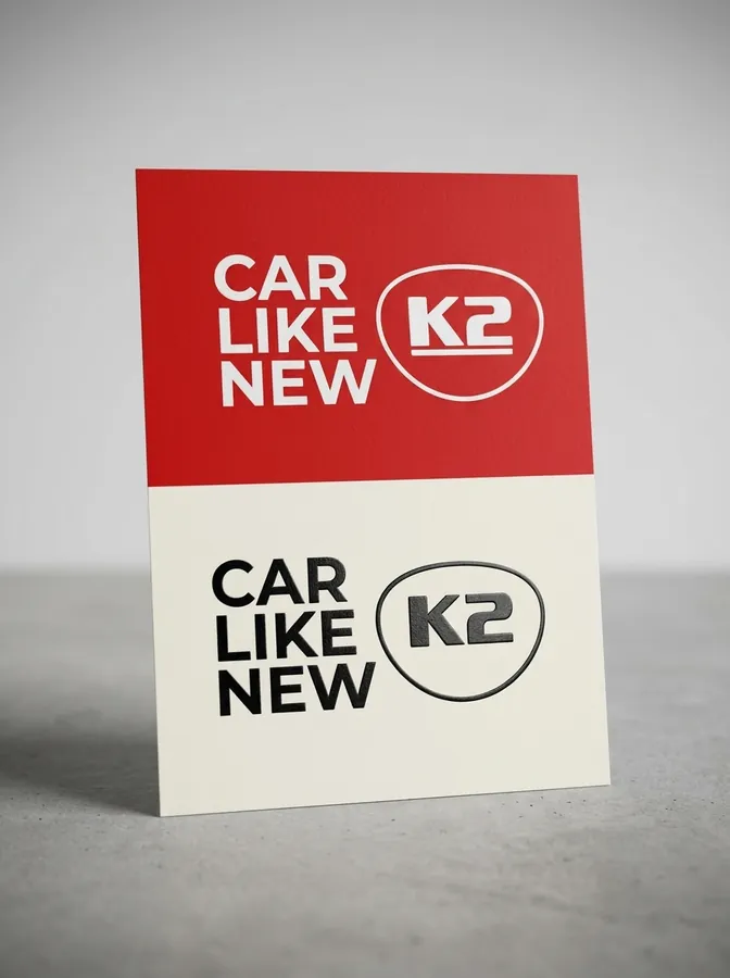 Naklejki ploterowe K2 Car Like New w wersji białej i czarnej